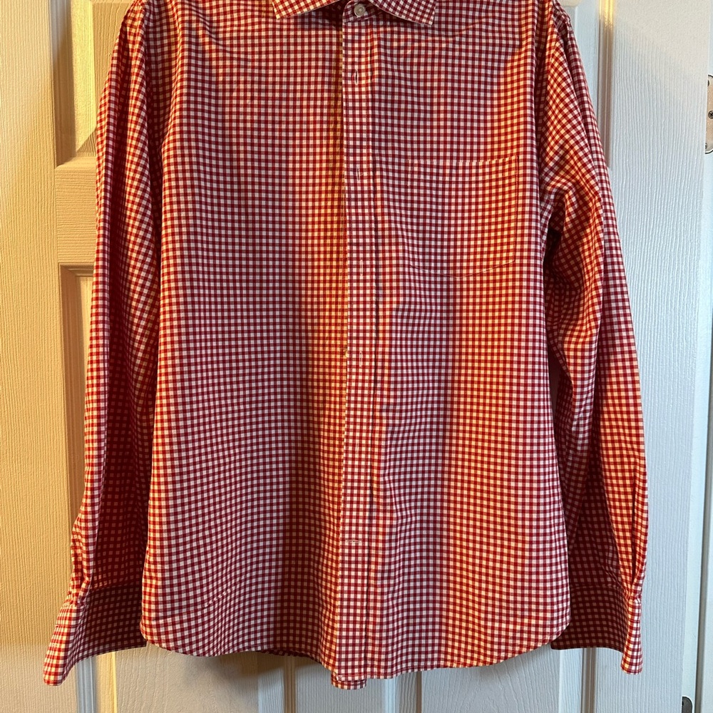 Express Red and White Checkered Men's Shirt